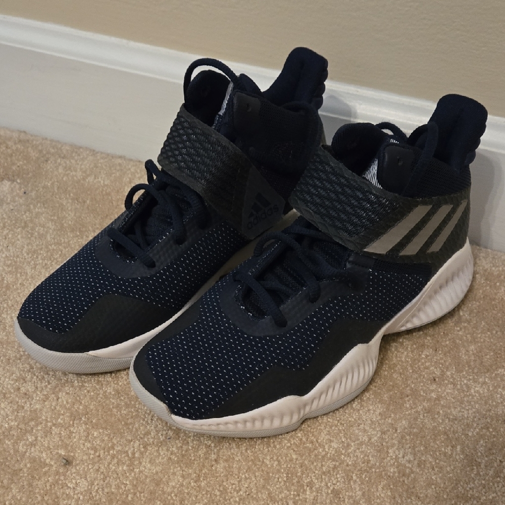 Adidas Kids Navy and White Sneakers